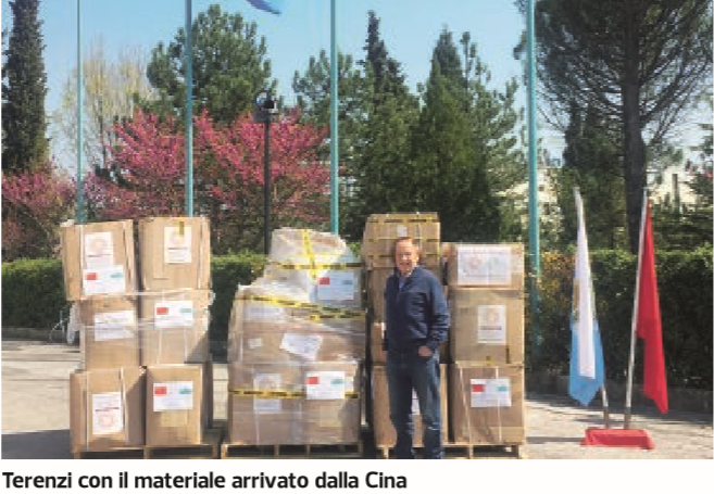 Cina a San Marino:  tanto materiale sanitario già arrivato. Terenzi, presidente dell’Associazione