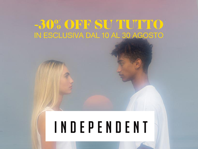 San Marino. Independent Streetwear Midsummer promo: sale 30% su tutto