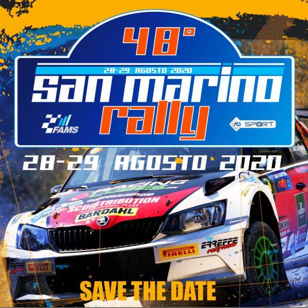 San Marino. Il Rally di San Marino si svolgerà il 29 agosto