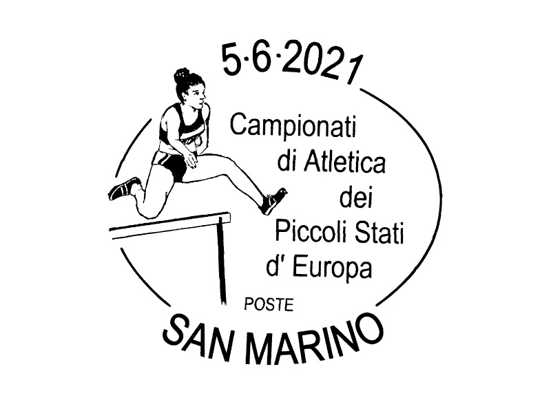 San Marino. Annullo in occasione dei Campionati dei Piccoli Stati Europei di Atletica Leggera