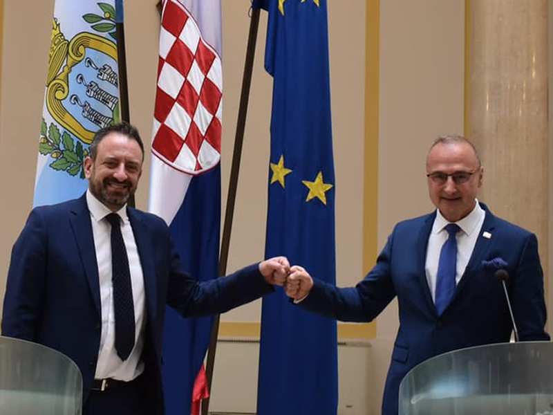 San Marino. Visita del Segretario di Stato agli Affari Esteri in Croazia