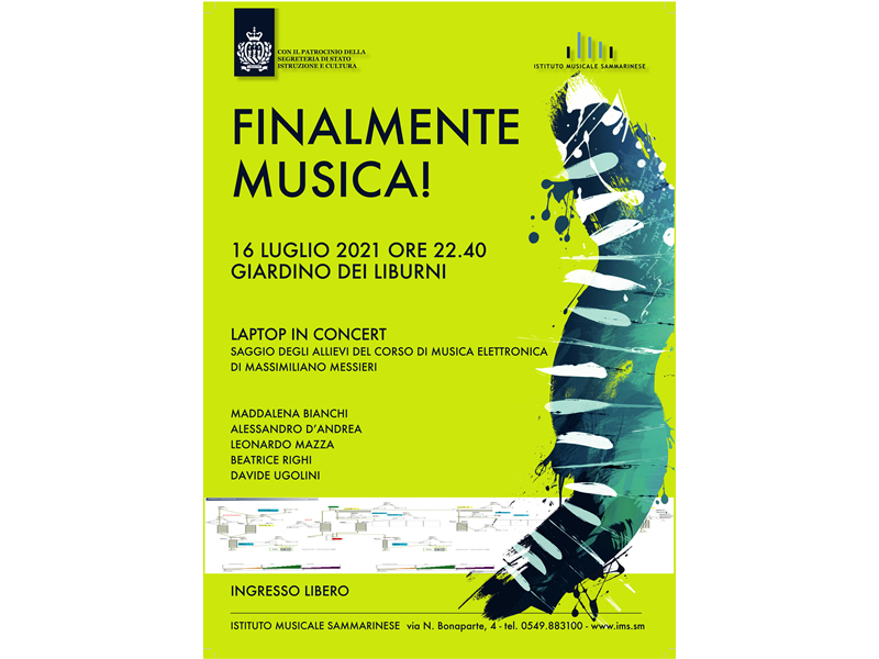 San Marino. Domani “Laptop in Concert”