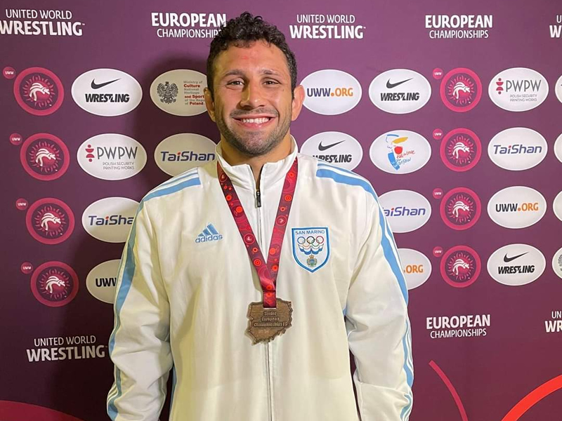 San Marino. Lotta libera: Myles Amine medaglia di bronzo agli Europei a Varsavia