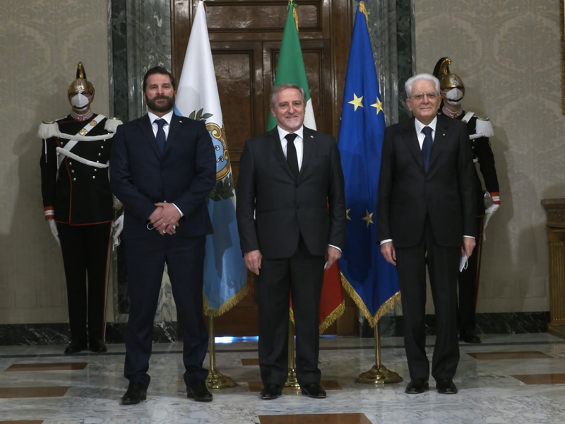 San Marino. I Capitani Reggenti ricevuti al Quirinale dal Presidente Sergio Mattarella