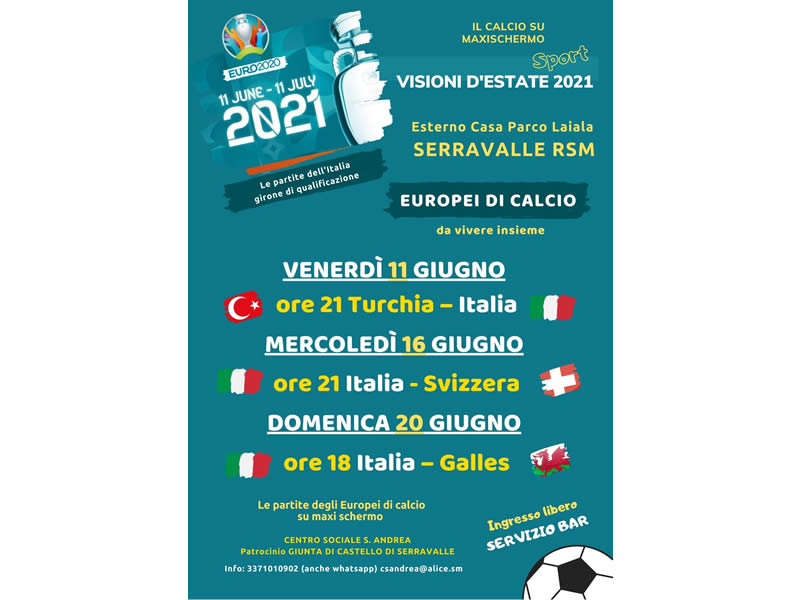 San Marino. Al via “Visioni d’estate 2021 – Sport”