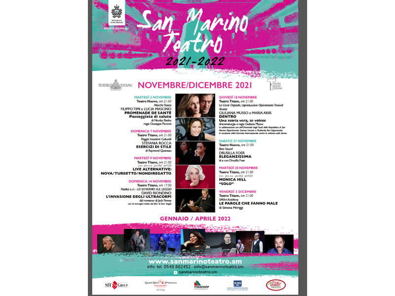 San Marino Teatro, una stagione di grandi appuntamenti