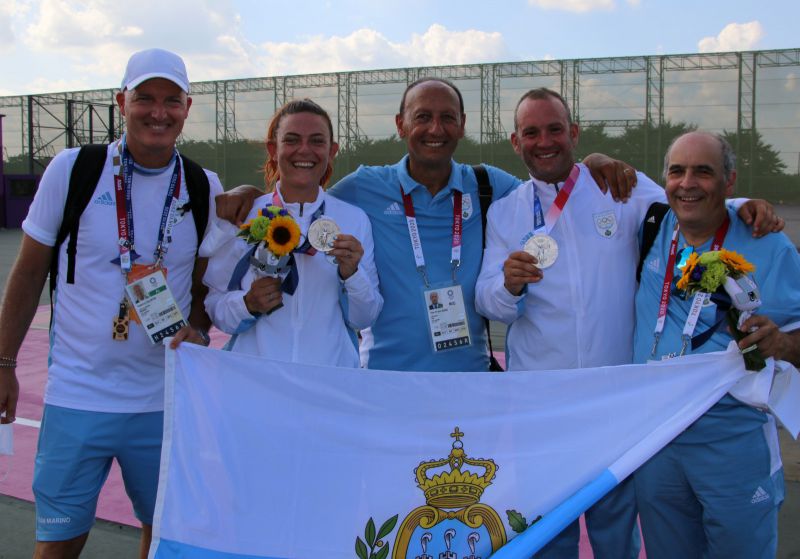 Olimpiadi Tokyo 2020, San Marino vince l’argento nel trap mixed team di tiro a volo