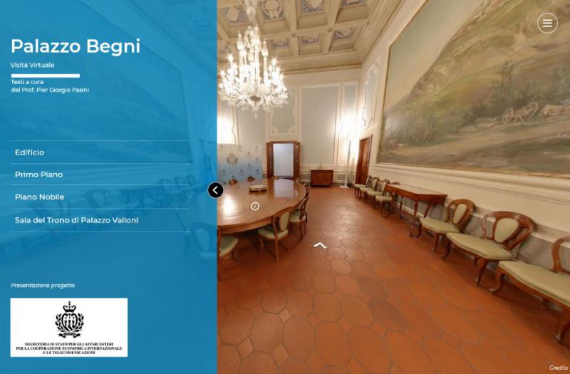 San Marino. Un tour virtuale nelle sale di Palazzo Begni