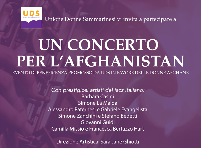 A San Marino un concerto jazz di beneficienza per le donne afgane