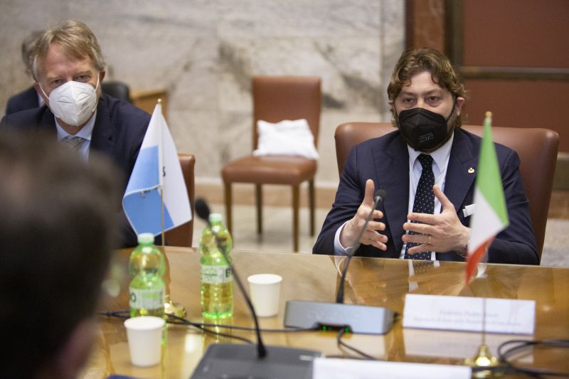 San Marino. Il Segretario di Stato Pedini Amati incontra il Ministro Giancarlo Giorgetti