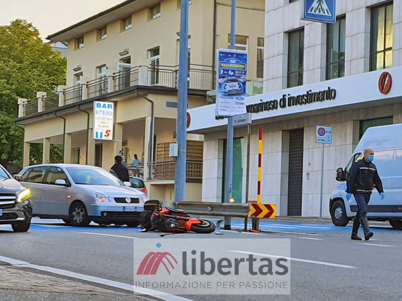 San Marino. Incidente a Dogana: ferito motociclista (foto)