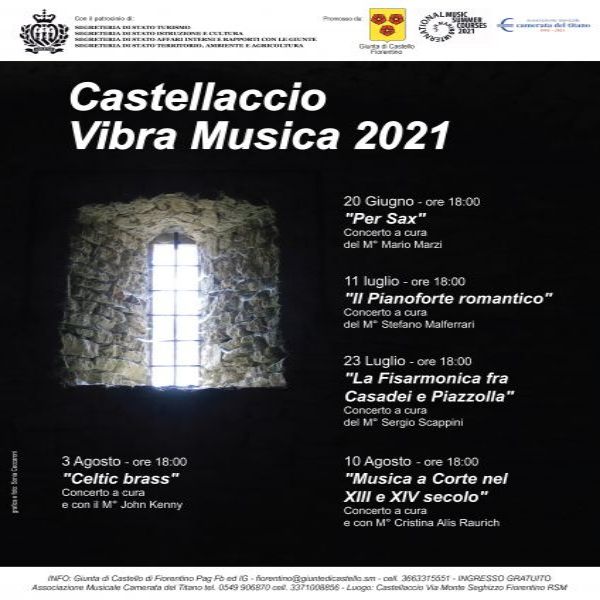 San Marino. Ripartenza a passo di note: il 20 giugno “Castellaccio Vibra Musica”