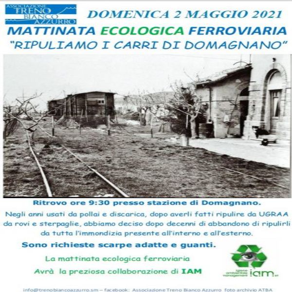 San Marino. Una mattinata ecologica in compagnia dell’Associazione treno bianco azzurro