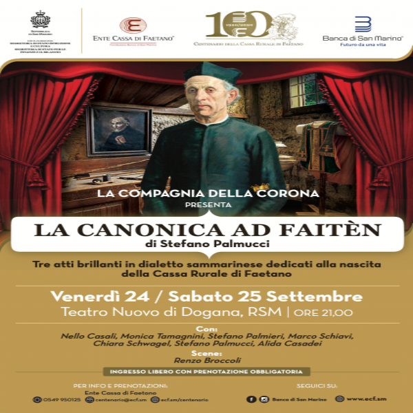 San Marino. Commedia dialettale: in scena “La canonica ad Faiten”