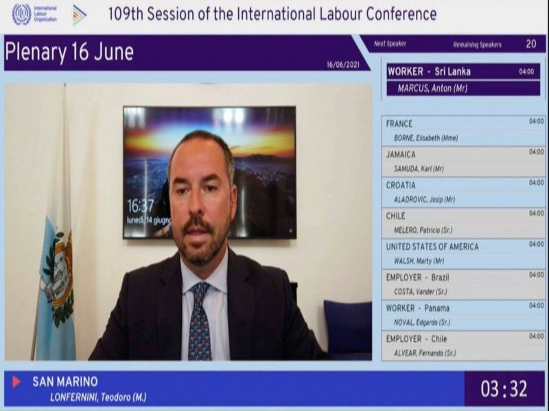 Anche San Marino presente alla Conferenza Internazionale del Lavoro