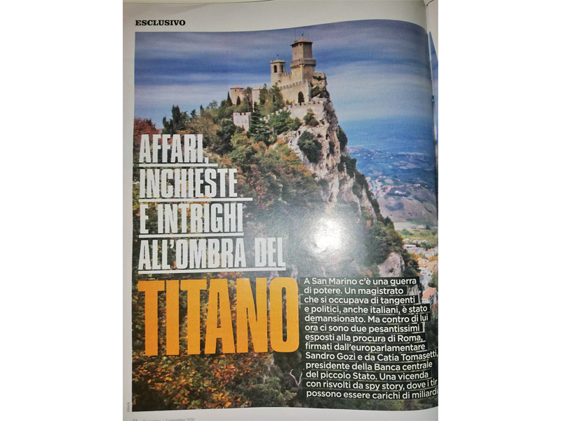Su Panorama nuove carte sulla “guerra di potere” in corso a San Marino