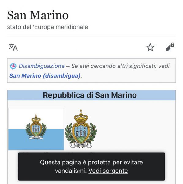 Eurovision, pagina Wikipedia di San Marino vandalizzata dagli italiani