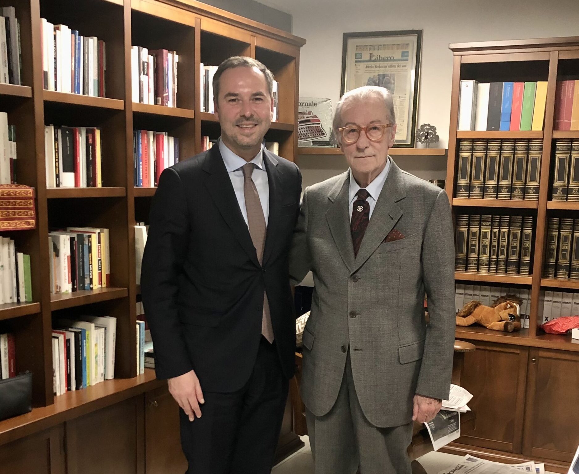 San Marino. Il segretario Lonfernini incontra Vittorio Feltri a Milano