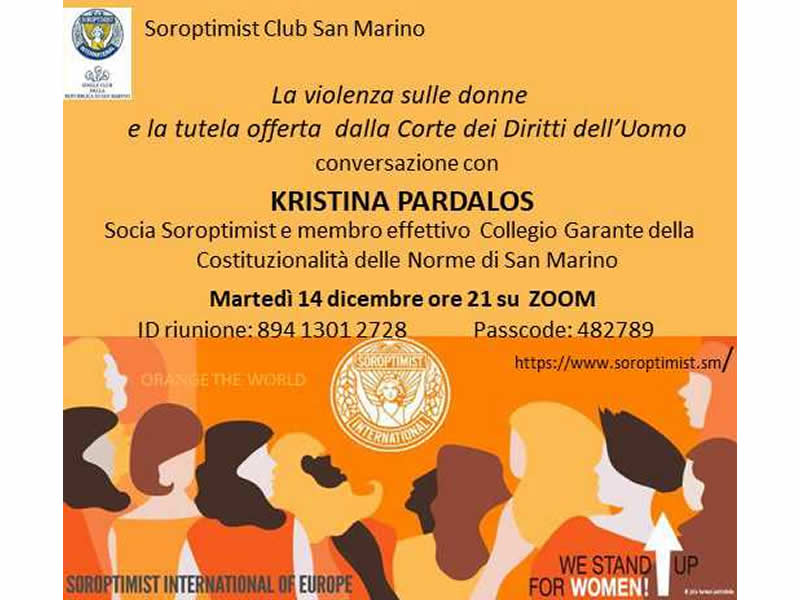 Il Soroptimist Club San Marino celebra la giornata mondiale dei Diritti Umani