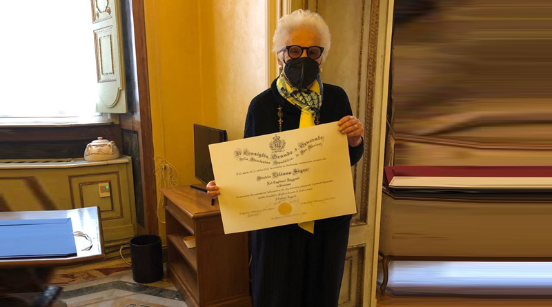 Liliana Segre è ufficialmente cittadina onoraria di San Marino