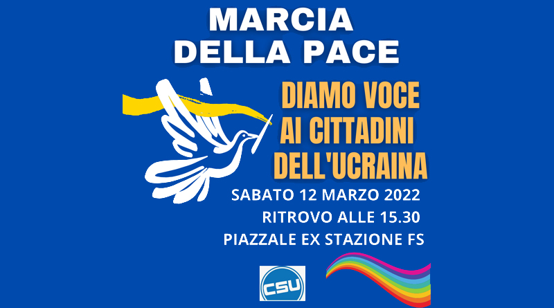 Sabato 12 marzo la Csu organizza la marcia della pace a San Marino per “dare voce ai cittadini ucraini”