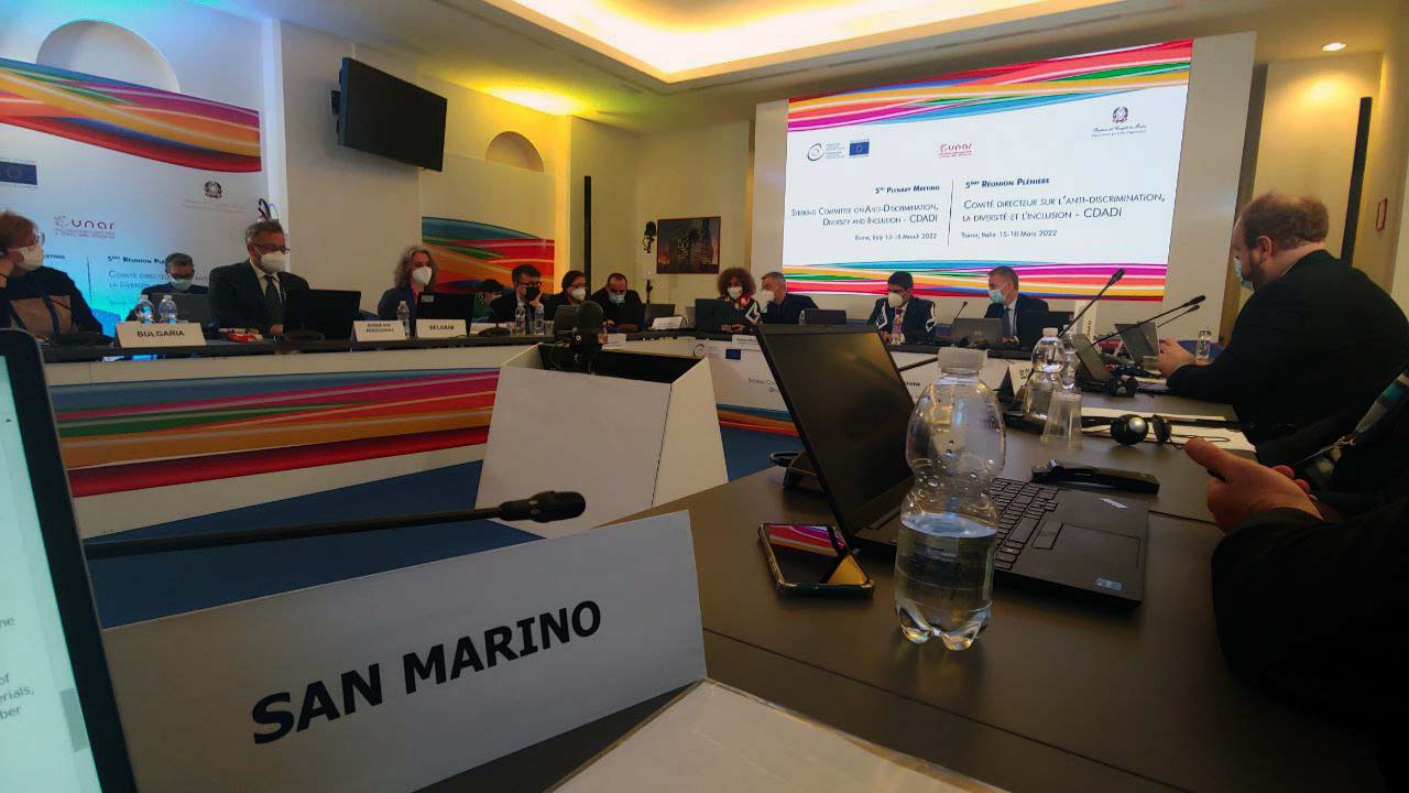 Anche San Marino al 5° incontro del Comitato direttivo sull’antidiscriminazione, la diversità e l’inclusione del Consiglio d’Europa