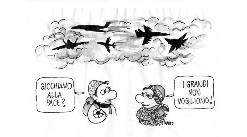 La vignetta di Ranfo: i bambini e la follia della guerra