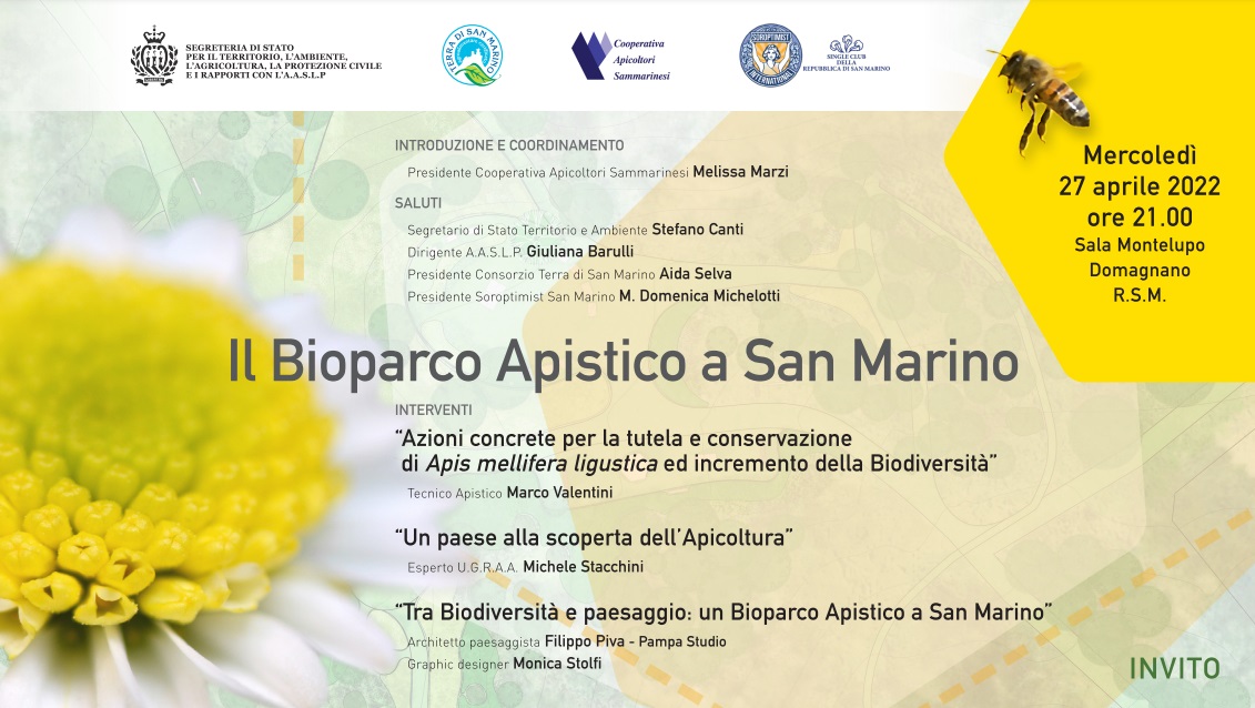 Mercoledì presentazione del progetto “Il Bioparco Apistico a San Marino”