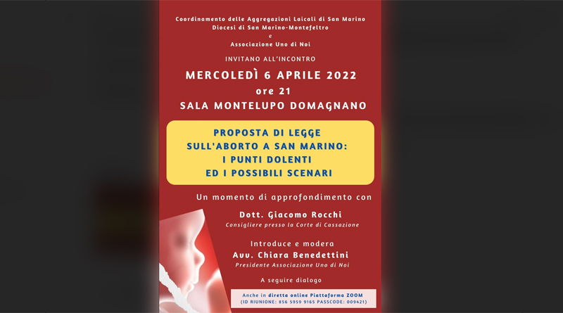 Proposta di legge sull’aborto a San Marino, dai contrari serata pubblica su punti dolenti e possibili scenari