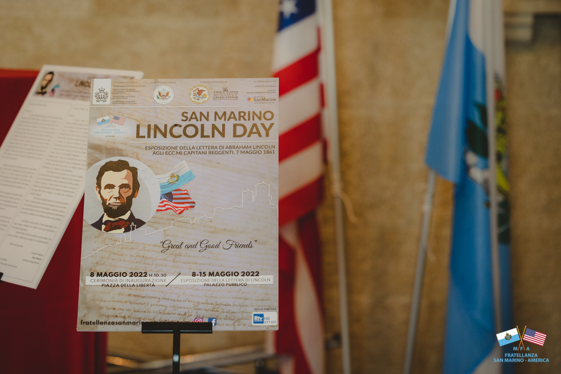 Fratellanza San Marino-America: “Notevole successo per il ‘Lincoln Day'”