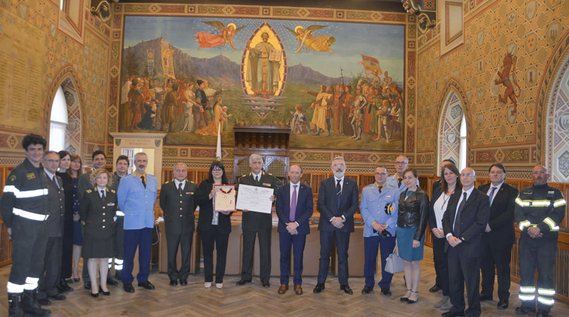 Il capo del Corpo nazionale dei vigili del fuoco italiani Parisi in visita a San Marino