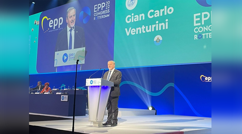 Il segretario del Pdcs Venturini al congresso del PPE: “Rimettere al centro la persona e riscoprire i forti valori cristiani”