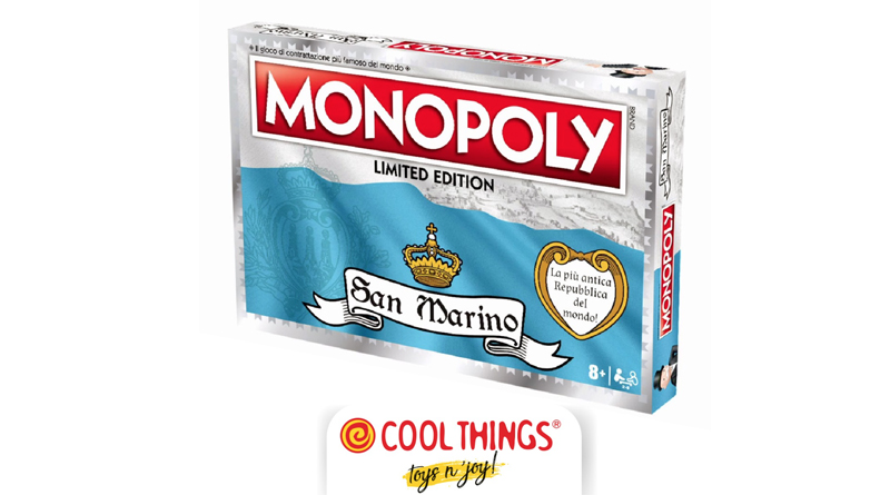 Giochi in scatola, dall’11 settembre sarà disponibile “Monopoly San Marino”