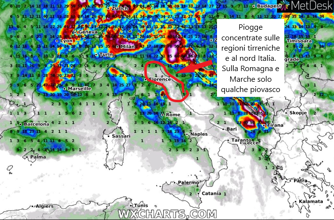 San Marino. Meteo: passaggio di un perturbazione atlantica, nuvole e qualche debole pioggia nei prossimi giorni