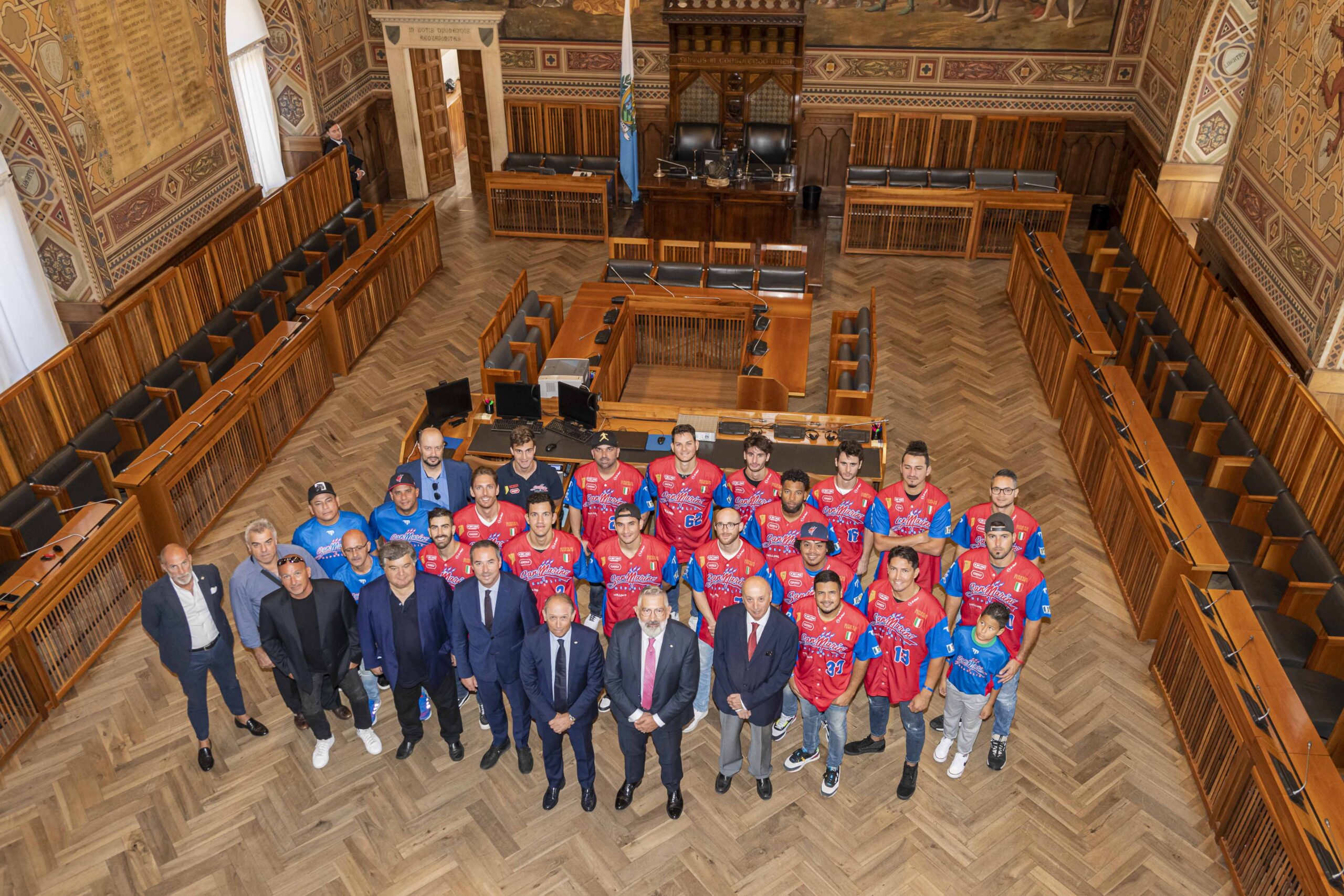 Il San Marino Baseball ricevuto a Palazzo Pubblico dai Capitani Reggenti