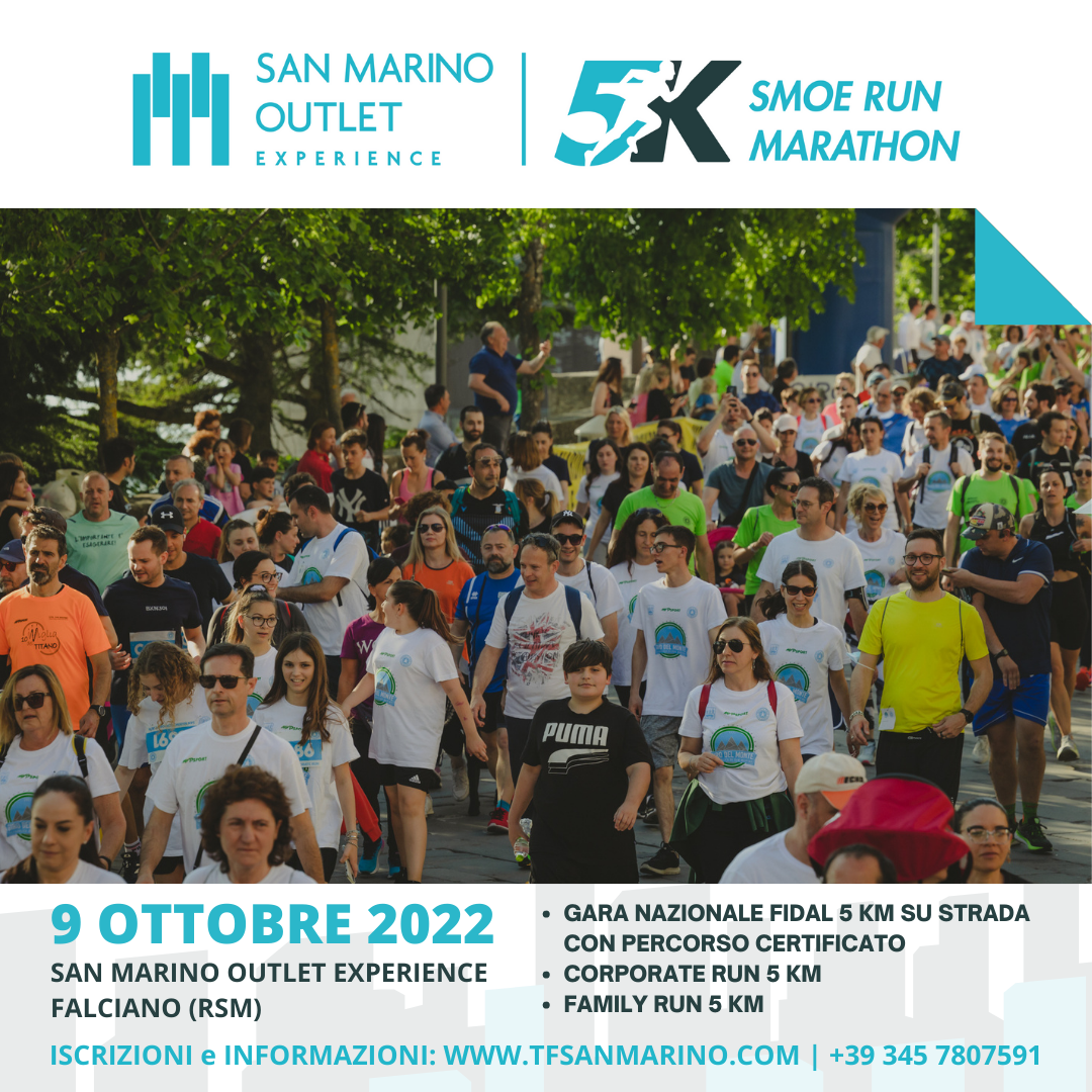 Divertimento e spettacolo assicurati alla SMOE RUN 5K San Marino del 9 ottobre