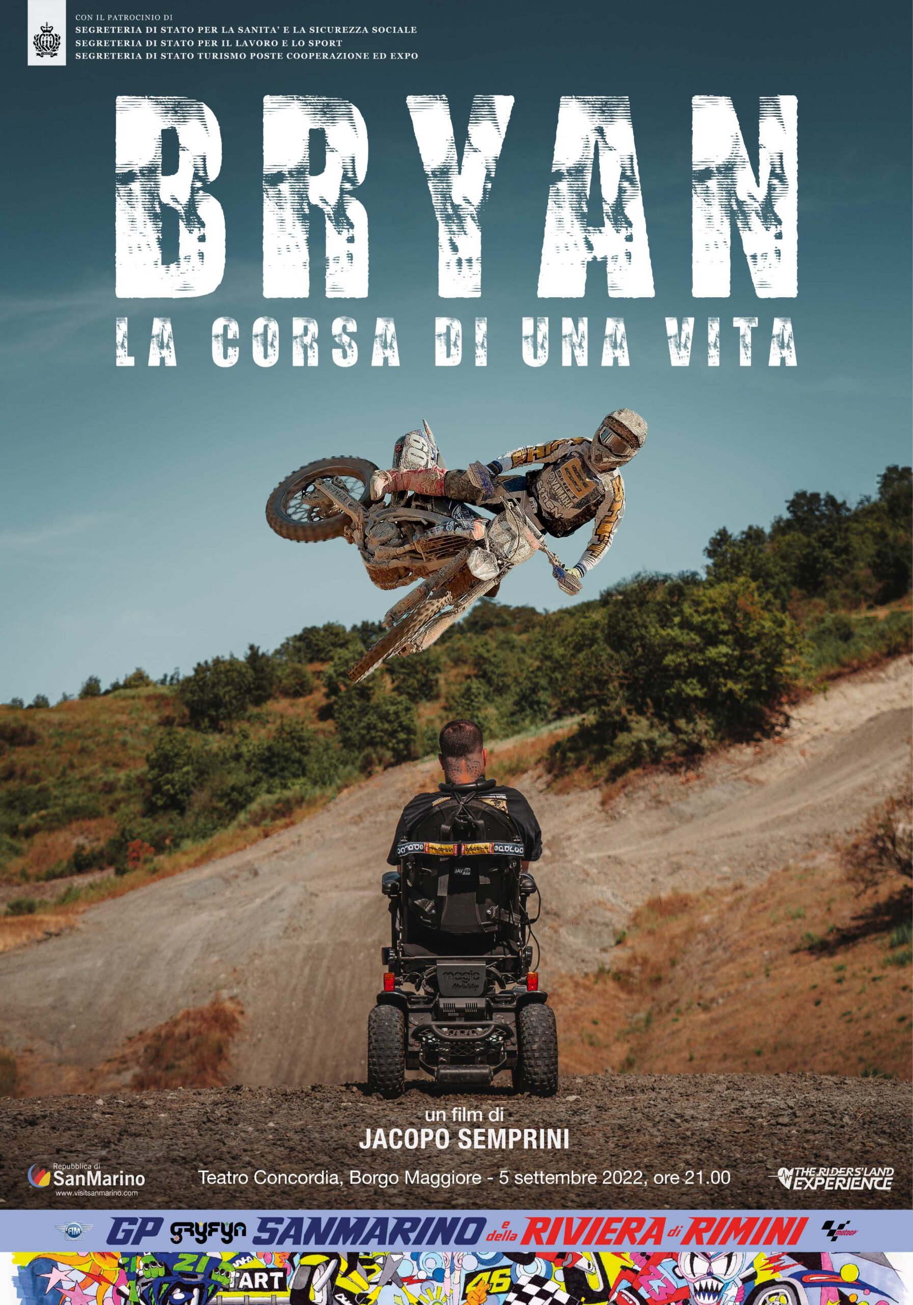 San Marino. Lunedì la proiezione del docu-film “Bryan: La corsa di una vita”