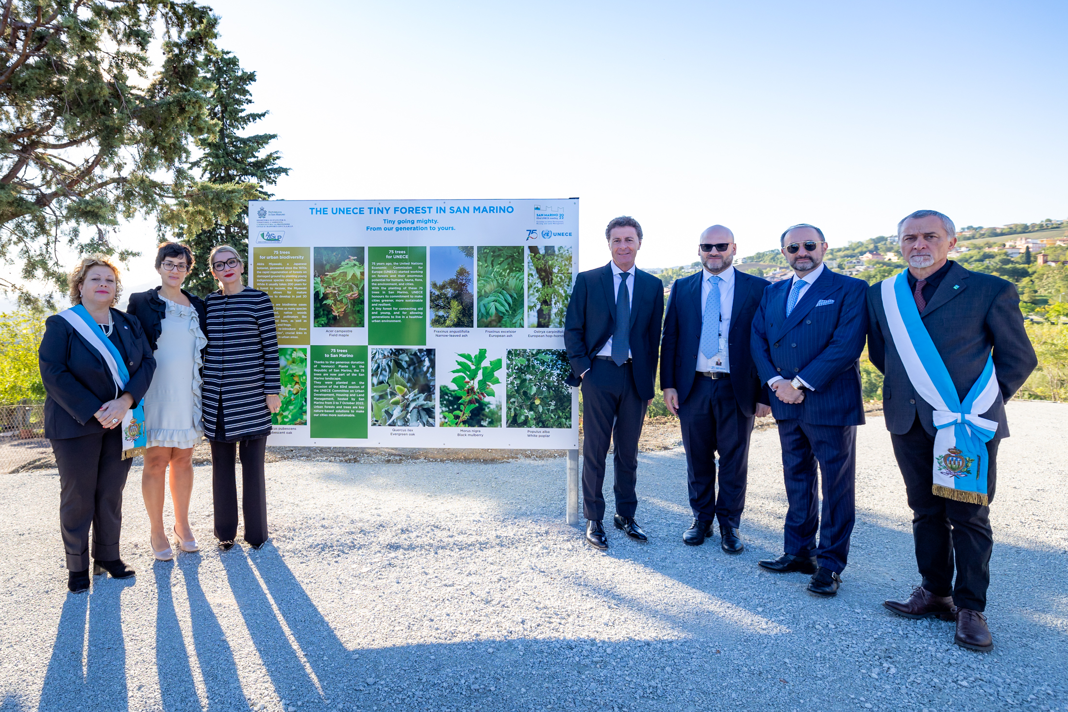 San Marino. Nasce un nuovo bosco piantati 75 alberi per migliorare il futuro