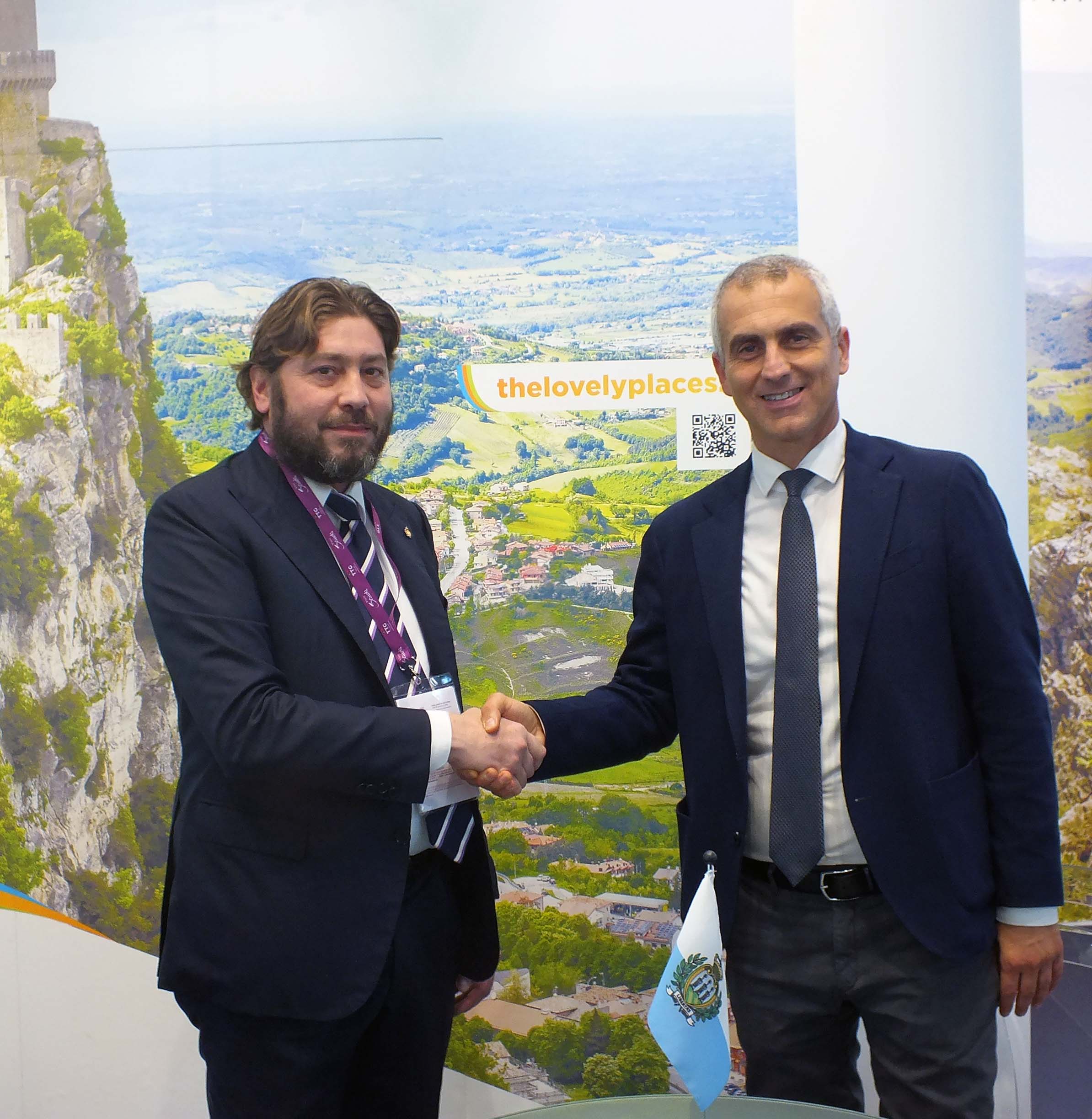 San Marino. Il Segretario di Stato Pedini Amati in visita alla prima giornata del TTG 2022