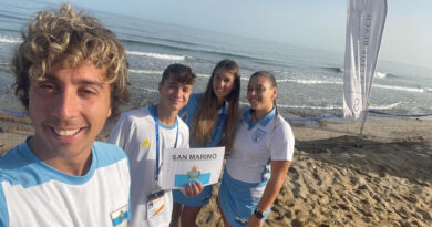 San Marino.  Campionati Europei di beach tennis: la coppia femminile Colonna – Grandi eliminata ai quarti di finale