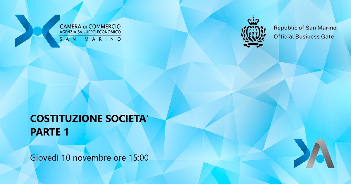 Costituzione delle società a San Marino: webinar in programma il 10 novembre