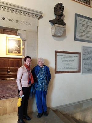 San Marino. In visita la nuora del donatore del busto di Lincoln. Sara Forcellini