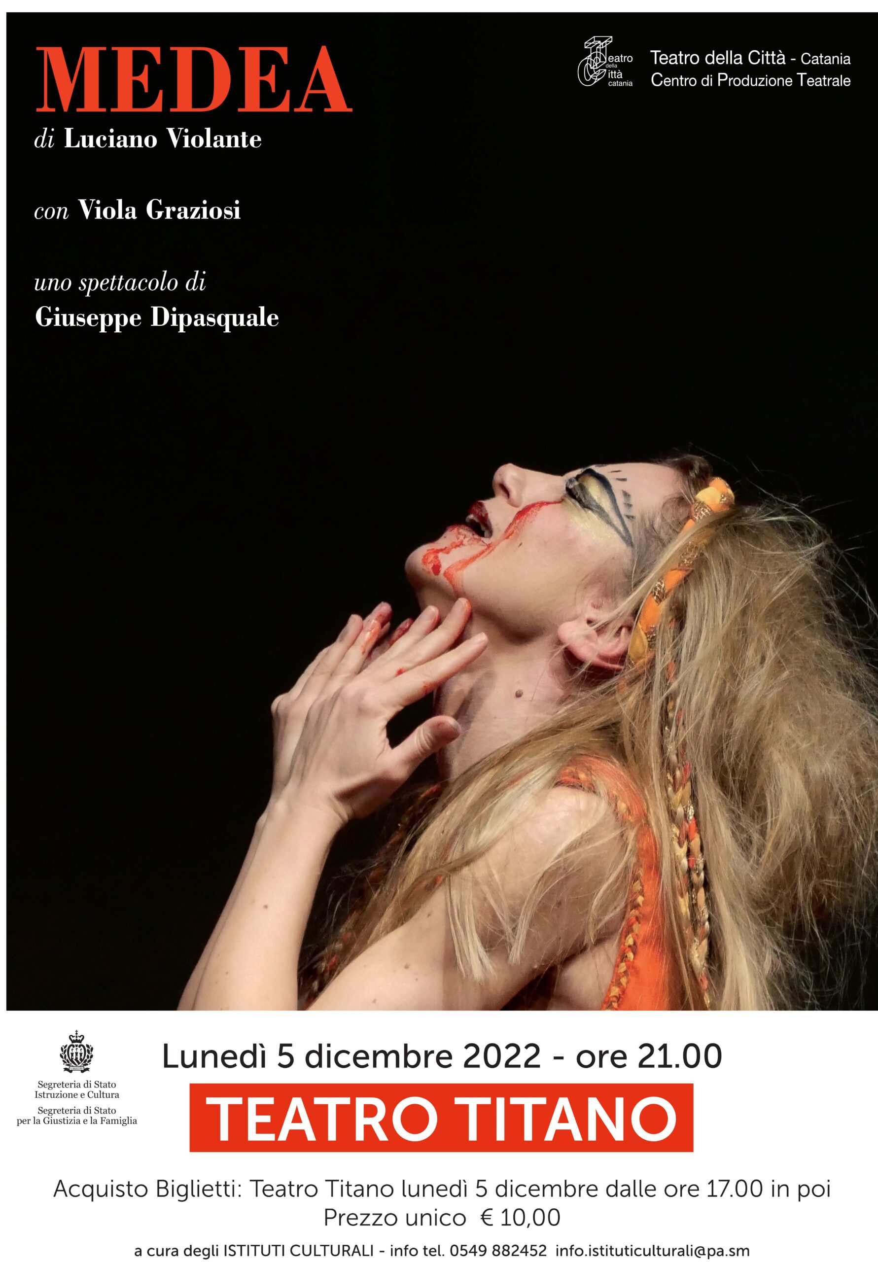 San Marino. “Medea” di Luciano Violante al Teatro Titano