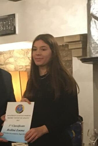 San Marino. Emma Bollini premiata dal Panathlon Club