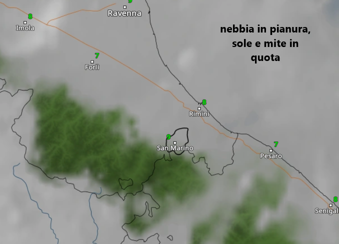 San Marino. Meteo: un’altra settimana in compagnia dell’Anticiclone, dopo l’Epifania le perturbazioni atlantiche