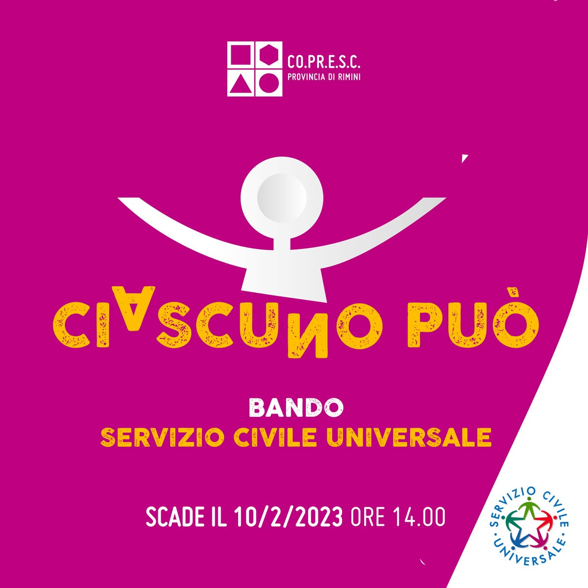 Rimini. C’è tempo fino al 10 febbraio per candidarsi al Servizio Civile Universale. 360 posti disponibili sul territorio provinciale.
