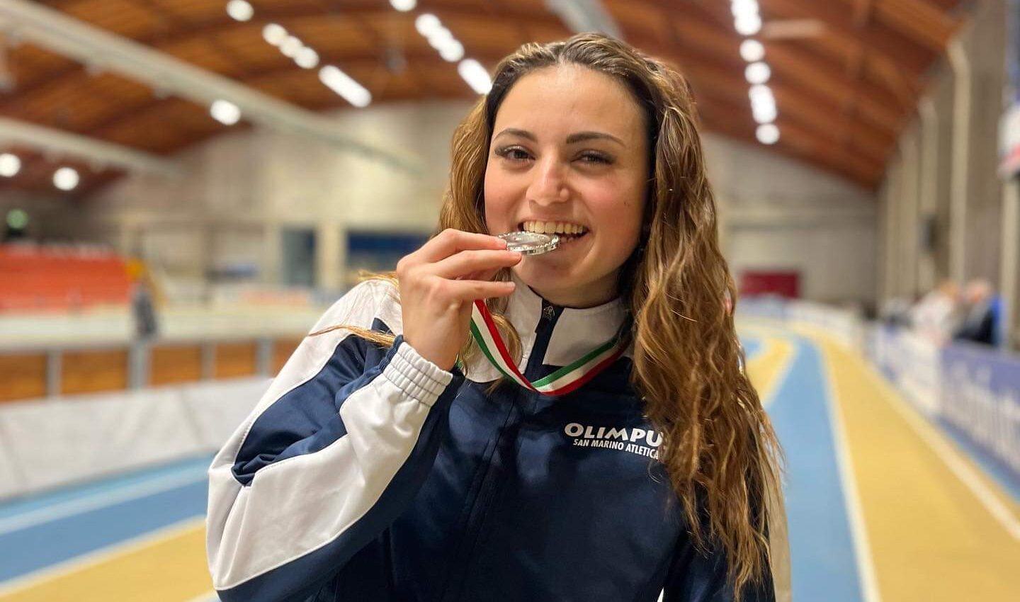San Marino. Atletica leggera, Alessandra Gasparelli vice campionessa italiana U20 nei 60 metri