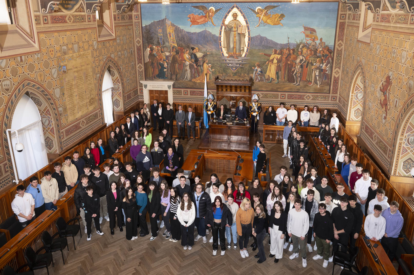 I maturandi della Scuola Superiore di San Marino ricevuti in udienza dalla Reggenza