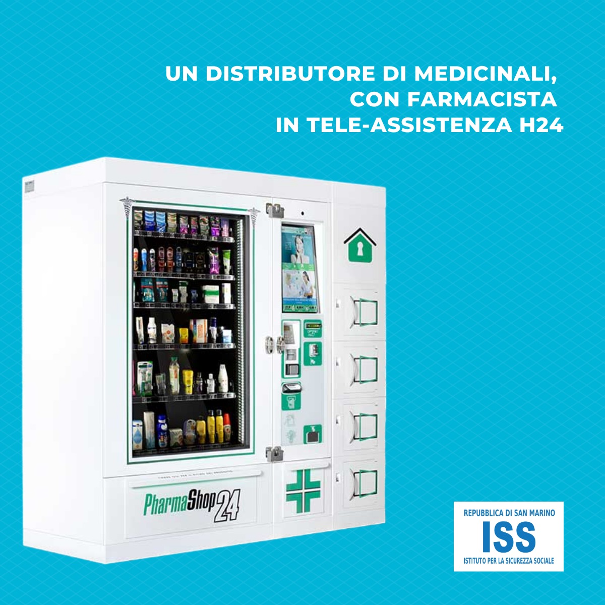 Un distributore di medicinali con farmacista in teleassistenza, attivo 24 ore su 24, nel Centro Storico di San Marino