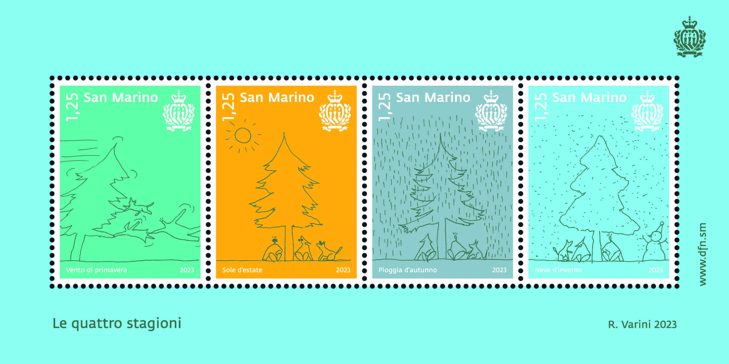 San Marino. Nuova emissione di francobolli dedicata alle stagioni